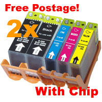 Any 10 Compatible PGI5Bk CLI8C/M/Y Ink Cartridges With Chip
